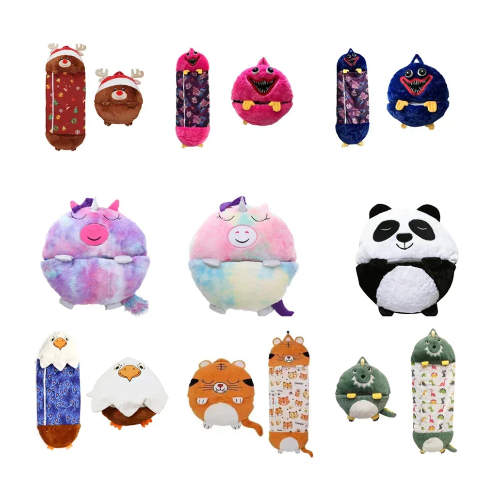 Kids Sleeping Bag Convertible Pillow Soft Plush Machine Washable