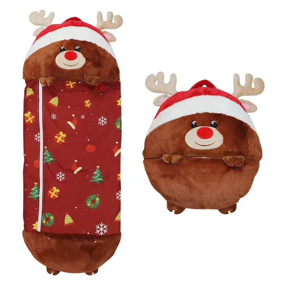 Kids Sleeping Bag Convertible Pillow Soft Plush Machine Washable