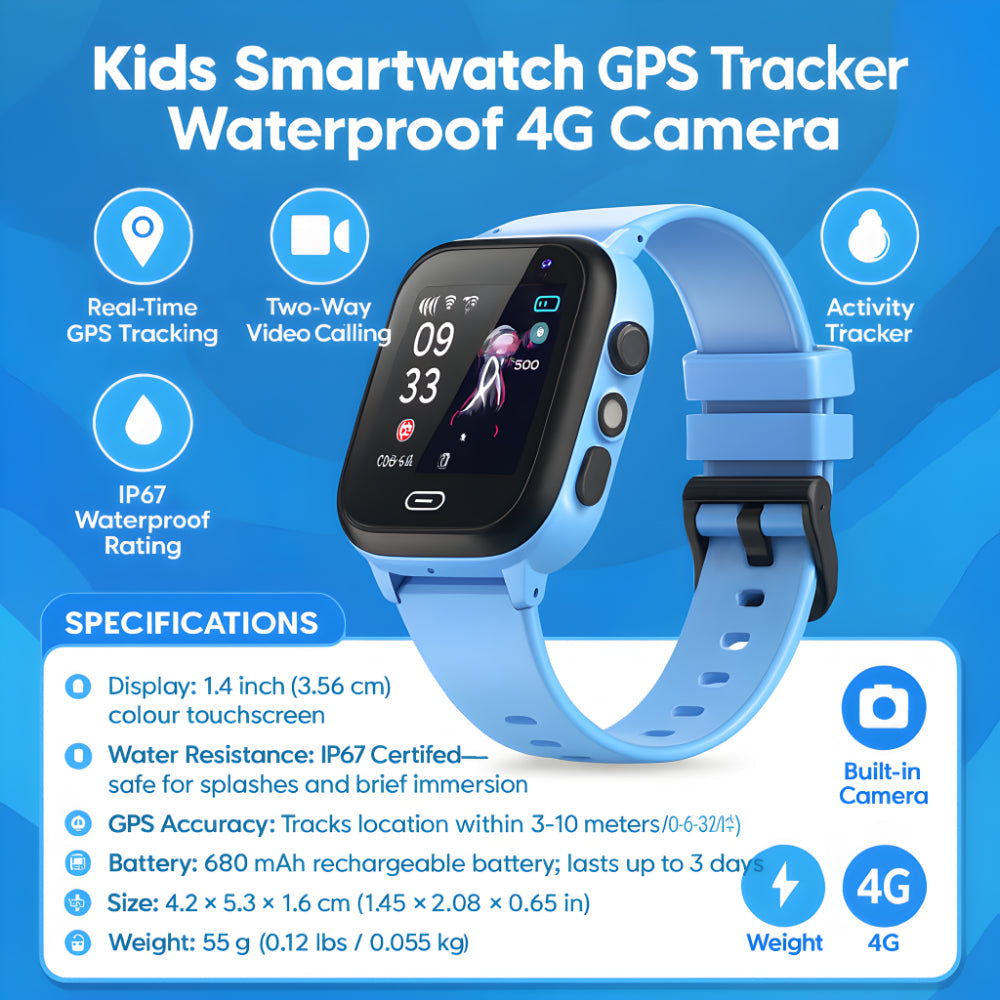 Kids Smartwatch 4G GPS Tracker & Video Calling
