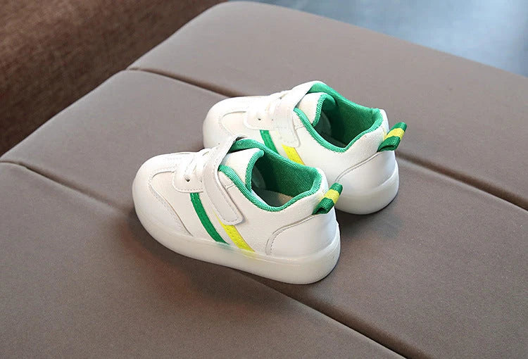 Kids Sneakers LED Light-Up Flexible Rubber Sole