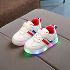 Kids Sneakers LED Light-Up Flexible Rubber Sole