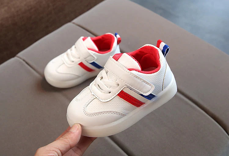 Kids Sneakers LED Light-Up Flexible Rubber Sole