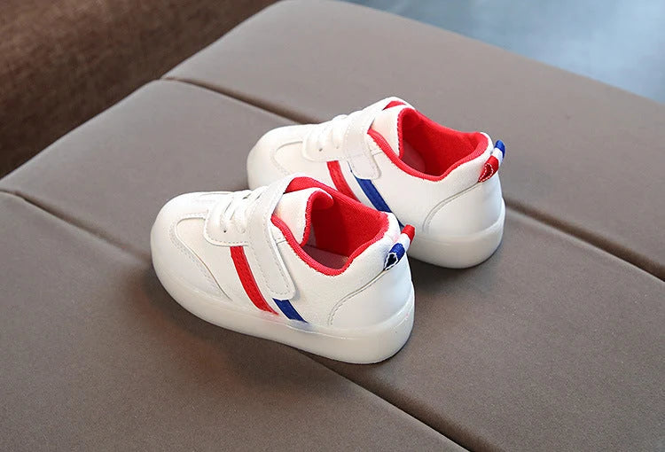 Kids Sneakers LED Light-Up Flexible Rubber Sole