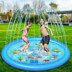 Kids Splash Pad 68-Inch Adjustable Spray & Inflatable Edge