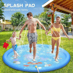 Kids Splash Pad 68-Inch Adjustable Spray & Inflatable Edge