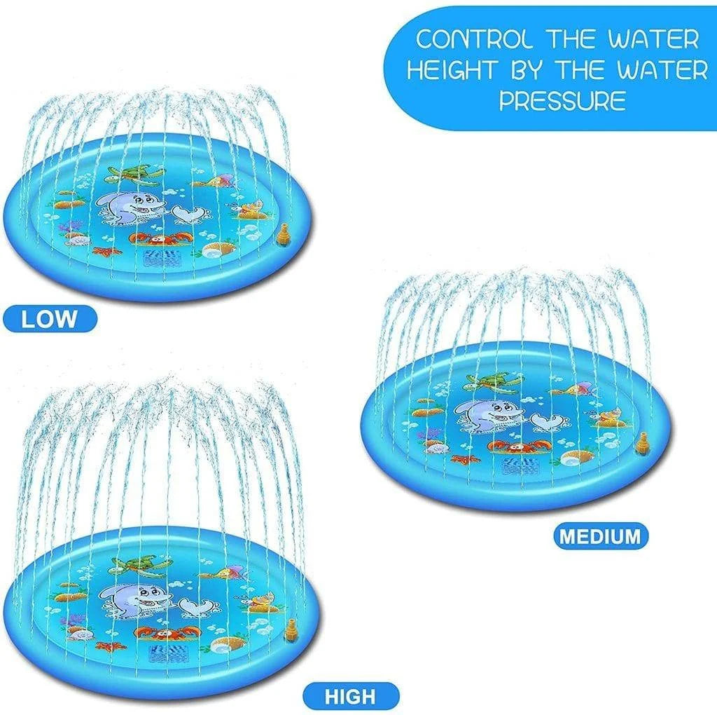 Kids Splash Pad 68-Inch Adjustable Spray Inflatable Edge