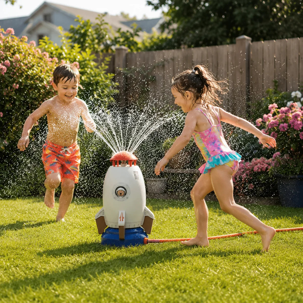 Kids Sprinkler 360° Rotating Rocket BPA-Free