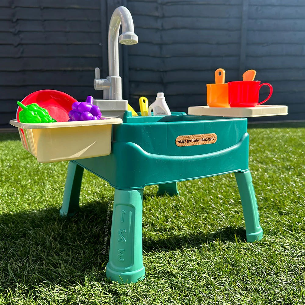 Kids Standing Sink Continuous Flow Tap 19-Piece Accessory Set