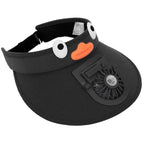 Kids Sun Visor Solar-Powered Cooling Fan UV-Blocking