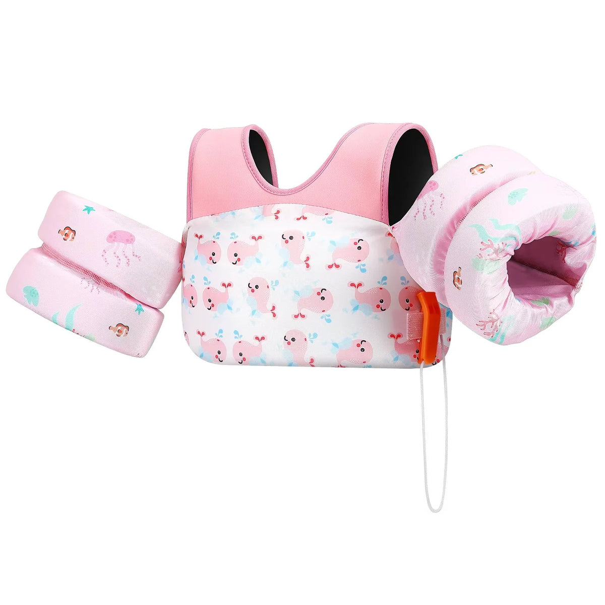 Kids Swim Vest Foam Core & Built-In Arm Floats