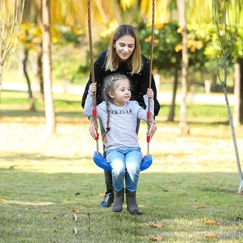 Kids Swing Seat Adjustable Rope Height Durable Plastic