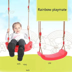 Kids Swing Seat Adjustable Rope Height Durable Plastic