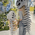 Kids T-Rex Costume Soft Plush Hood & Flexible Tail