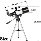 Kids Telescope 70mm Aperture Adjustable Tripod & Smartphone Adapter
