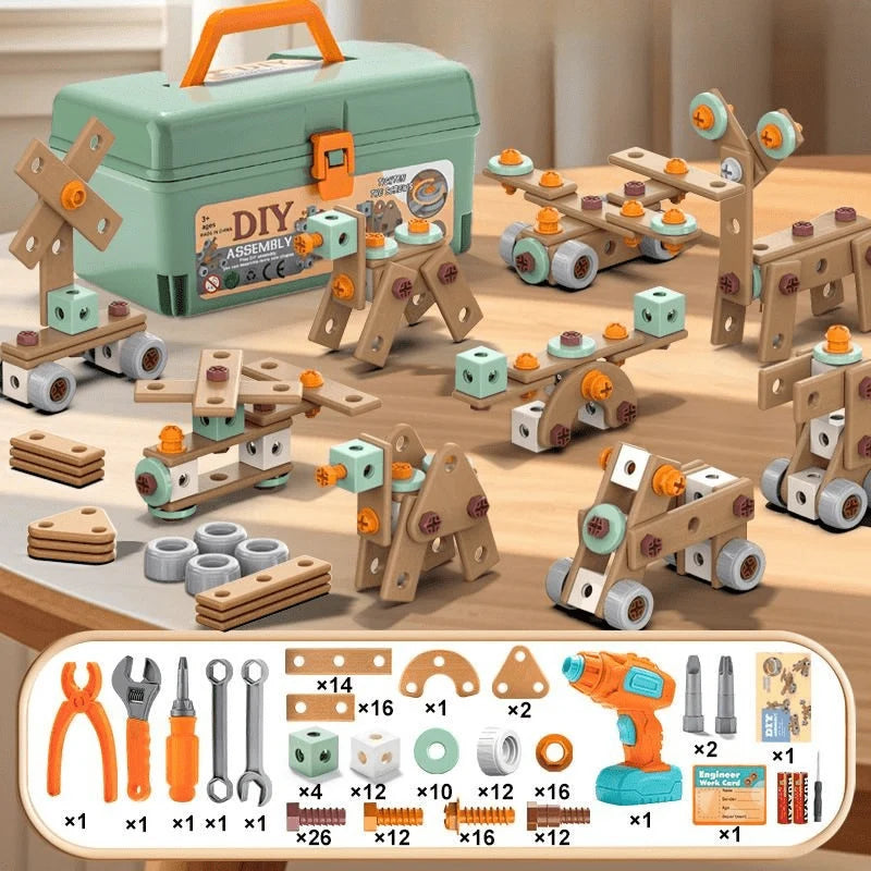 Kids Tool Set 149 To 198 Pieces Battery & Rechargeable