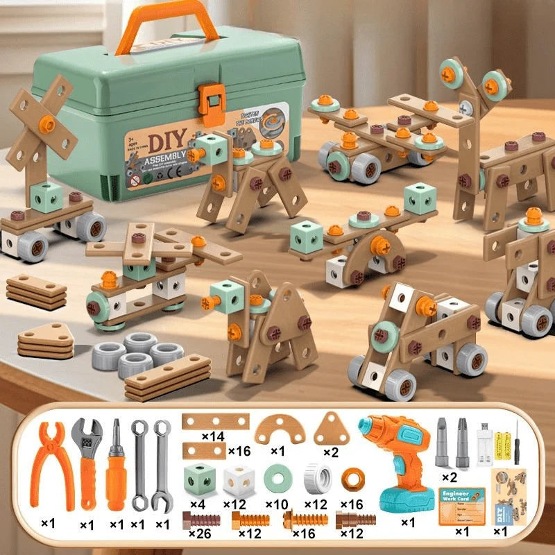 Kids Tool Set 149 To 198 Pieces Battery & Rechargeable