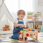 Kids Toolbox Wooden Workbench & Storage