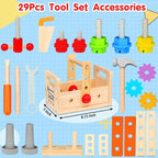Kids Toolbox Wooden Workbench & Storage