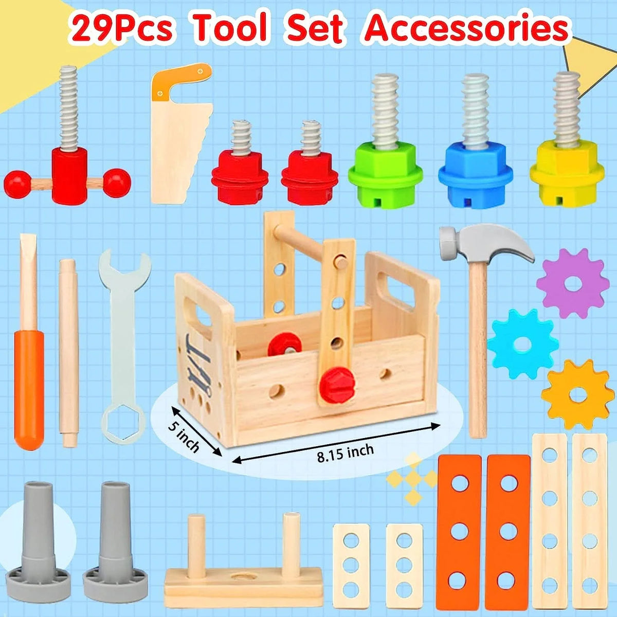 Kids Toolbox Wooden Workbench & Storage