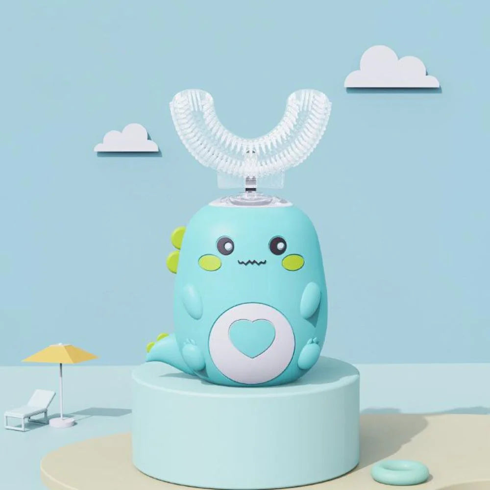 Kids Toothbrush U-Shape Silicone Sonic & Blue Light