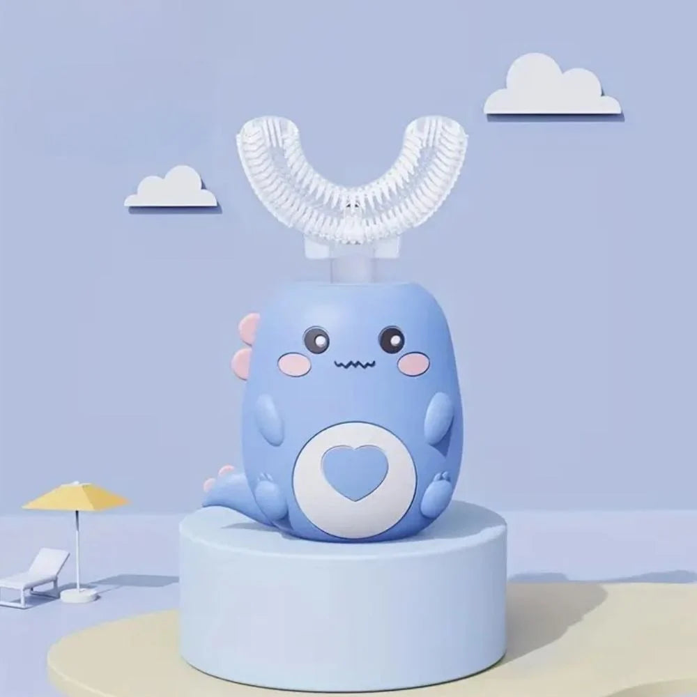 Kids Toothbrush U-Shape Silicone Sonic & Blue Light