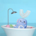 Kids Toothbrush U-Shape Silicone Sonic & Blue Light