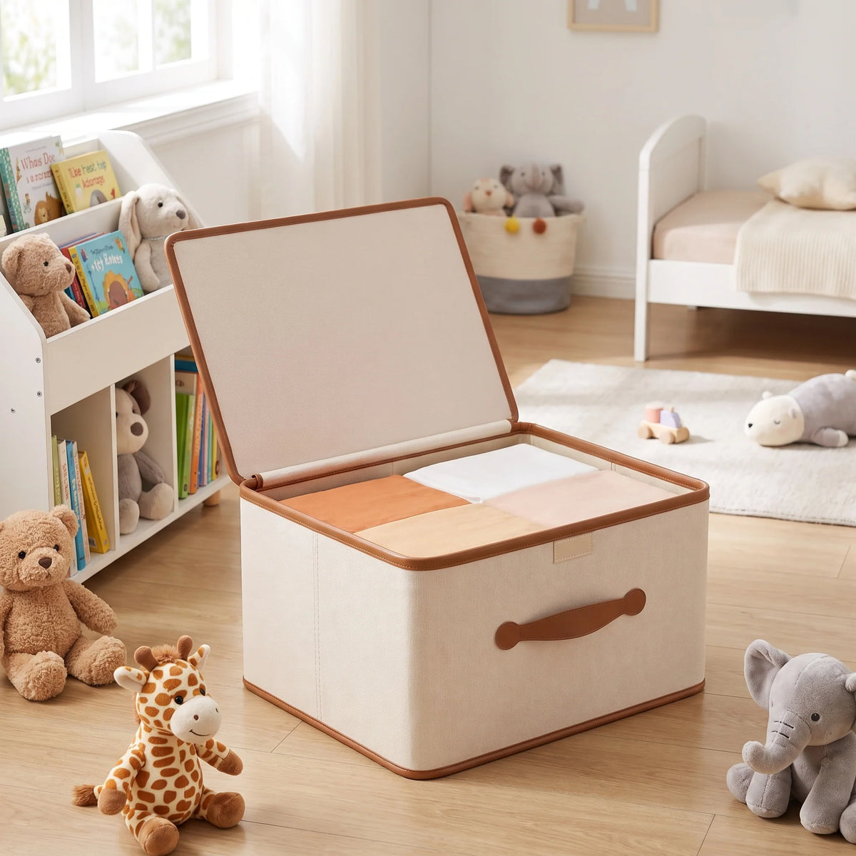 Kids Toy Storage Box Foldable With Lid & Handles