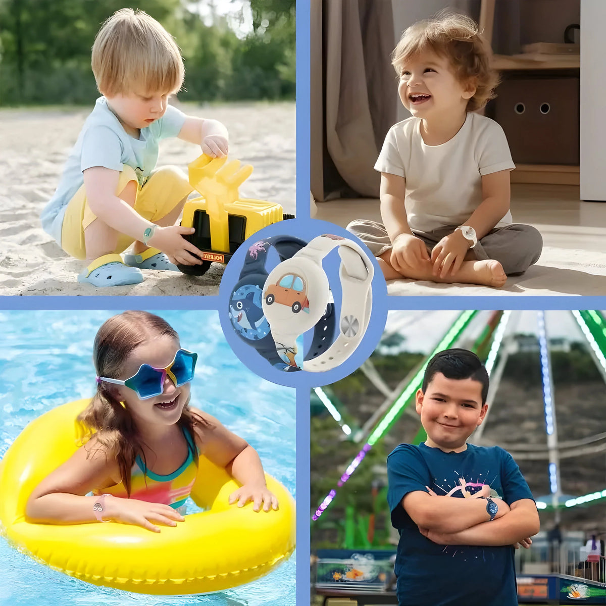 Kids Tracker Bracelet Adjustable Silicone Secure Holder