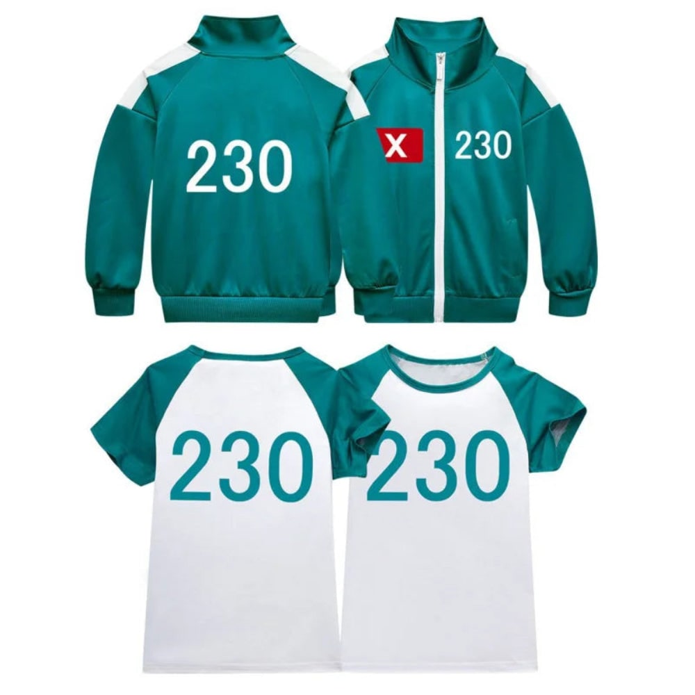 Kids Tracksuit Costume Set 3-Piece Jacket Pants Tee