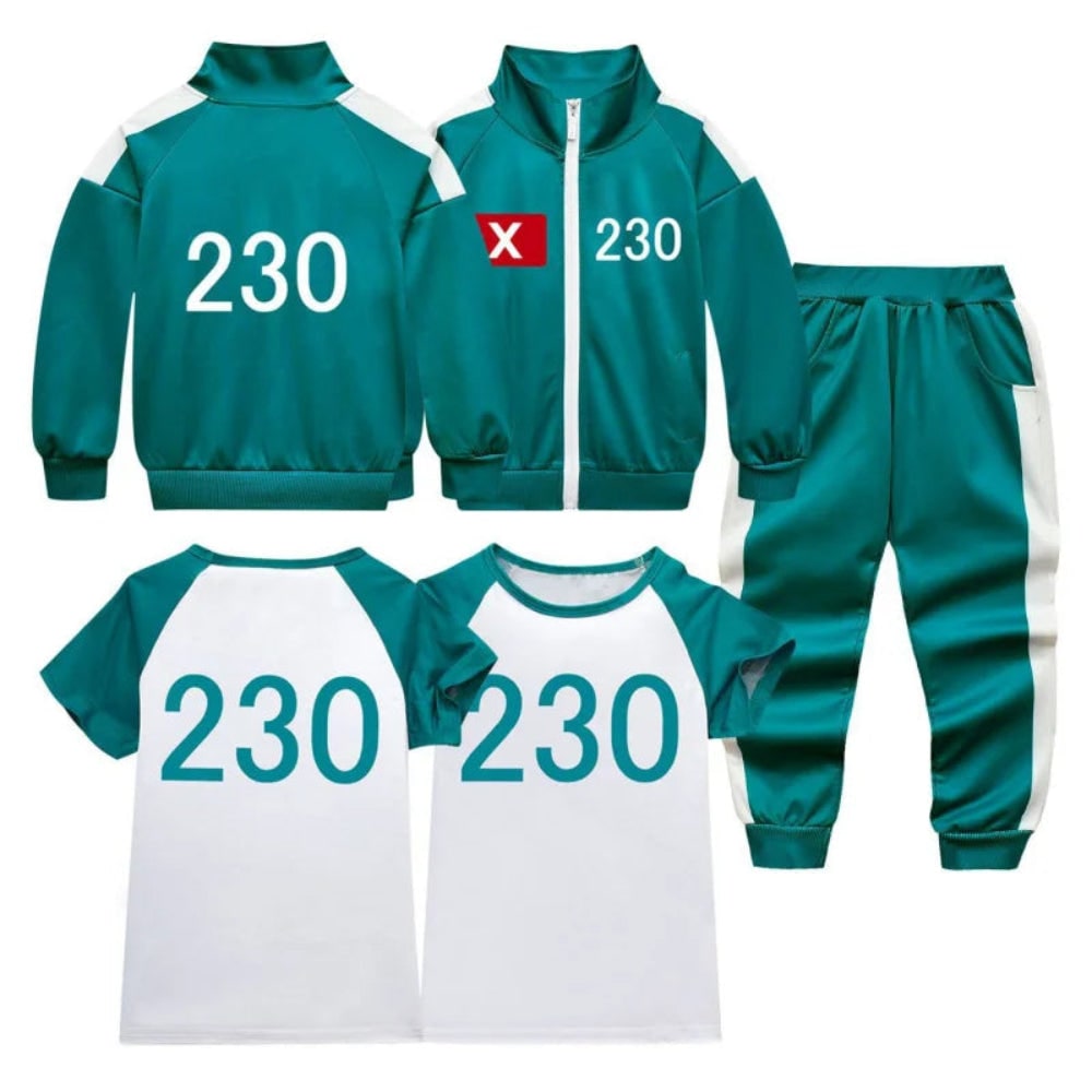 Kids Tracksuit Costume Set 3-Piece Jacket Pants Tee