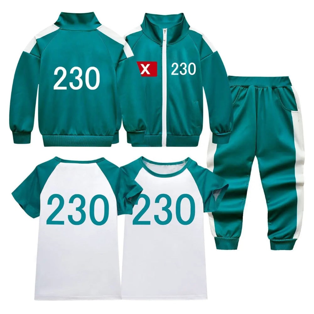 Kids Tracksuit Costume Set 3-Piece Jacket Pants Tee