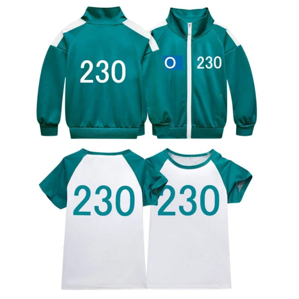 Kids Tracksuit Costume Set 3-Piece Jacket Pants Tee