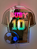 Kids Wall Mirror Football Shirt Personalized Name & Number