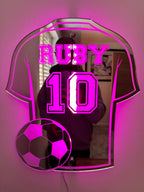 Kids Wall Mirror Football Shirt Personalized Name & Number