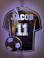Kids Wall Mirror Football Shirt Personalized Name & Number