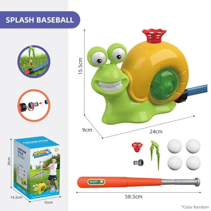 Kids Water Baseball Set Telescopic Bat & 360 Sprinkler