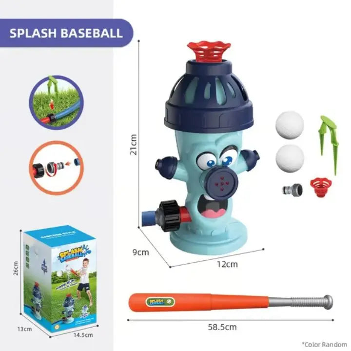 Kids Water Baseball Set Telescopic Bat & 360 Sprinkler