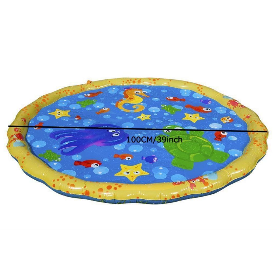 Kids Water Play Mat 60 Inch Hose-Ready Flat Splash