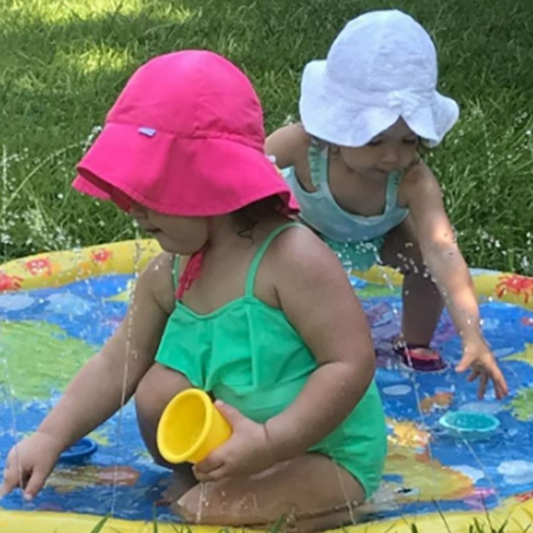 Kids Water Play Mat 60 Inch Hose-Ready Flat Splash