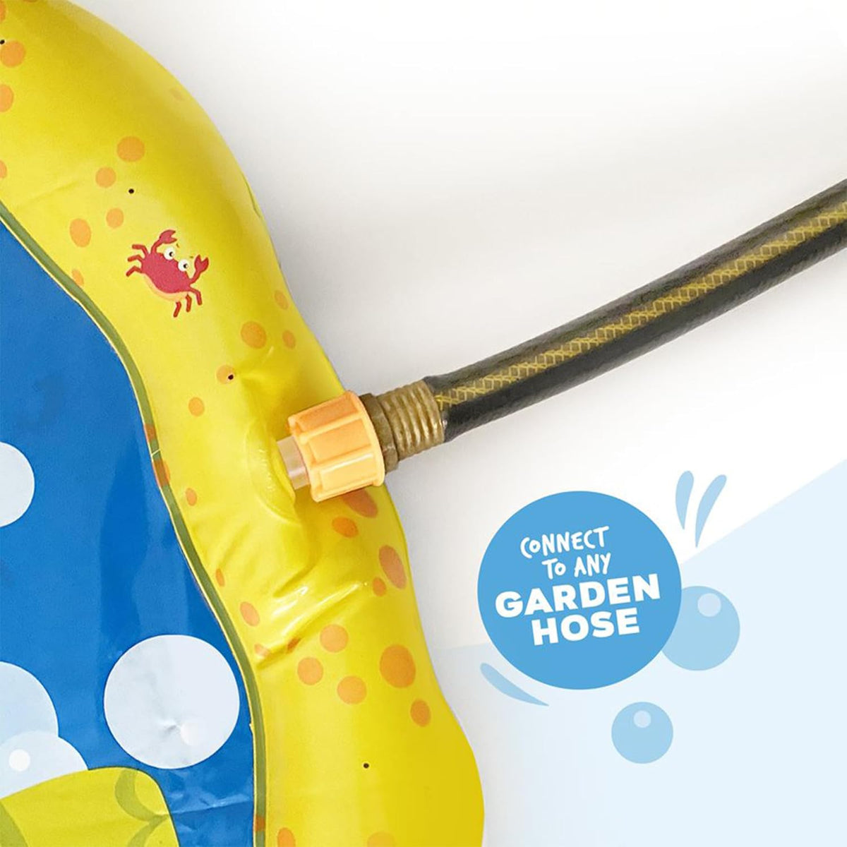 Kids Water Play Mat 60 Inch Hose-Ready Flat Splash