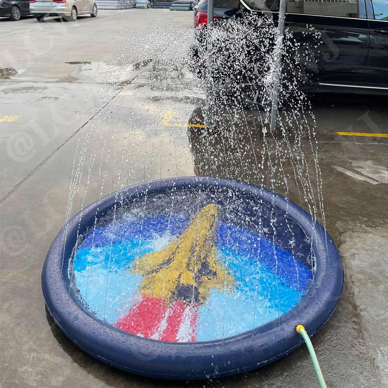 Kids Water Play Mat Integrated Spray Non-Toxic 60 Inch