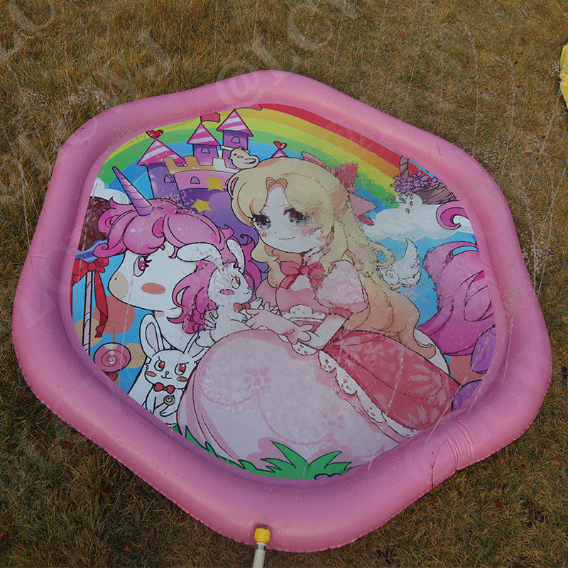 Kids Water Play Mat Integrated Spray Non-Toxic 60 Inch