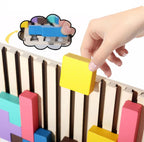 Kids Wooden Puzzle Natural Wood & Challenge Cards