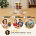 Kids Wooden Stick Game Solid Wood Nontoxic Paint