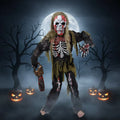Kids Zombie Costume Molded Skull Mask & Skeleton Gloves