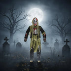 Kids Zombie Costume Molded Skull Mask & Skeleton Gloves