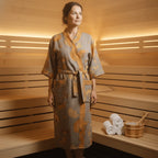 Kimono Bathrobe Reversible Organic Cotton Gauze