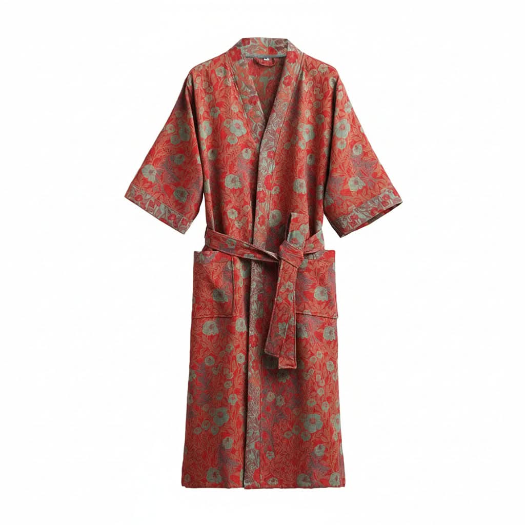 Kimono Bathrobe Reversible Organic Cotton Gauze