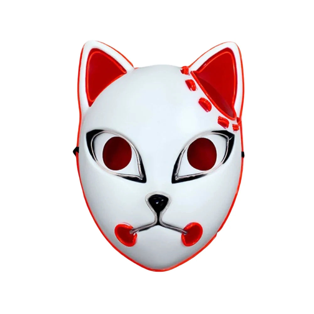 Kimono Costume Anime-Inspired Matching Wig & LED Mask