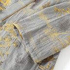 Kimono Pajama Set Lightweight Cotton Watercolor Print